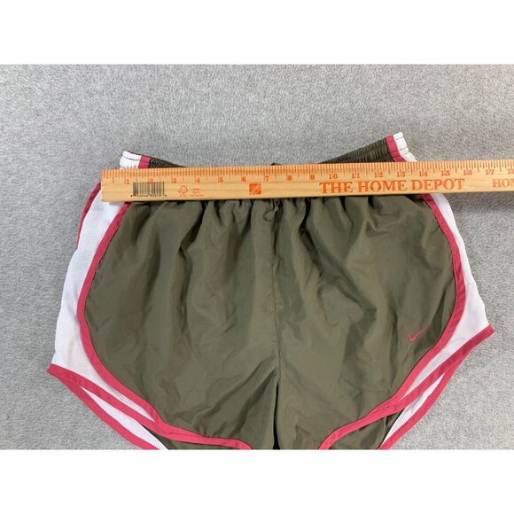 Nike Dri Fit TEMPO Lined Running Shorts (Women's Medium) Gray/Green -‎ 3" - Picture 6 of 9